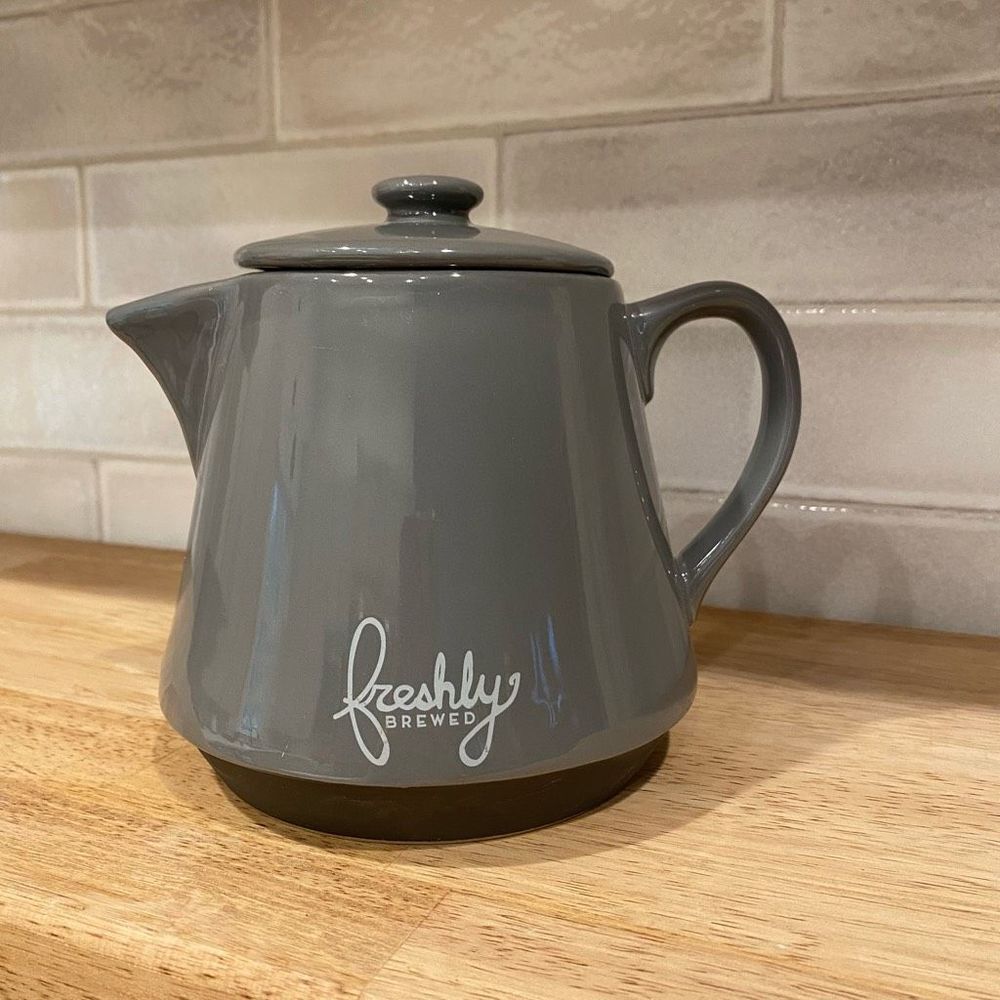 Gray Ceramic Freshly Brewed Tea Pot - Picture 2 of 10